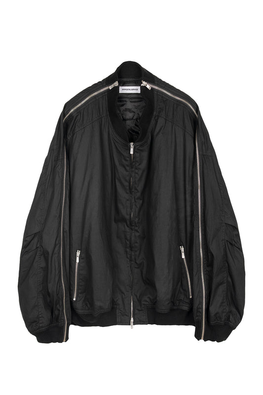 Waxed Cotton Zip MA-1 Bomber