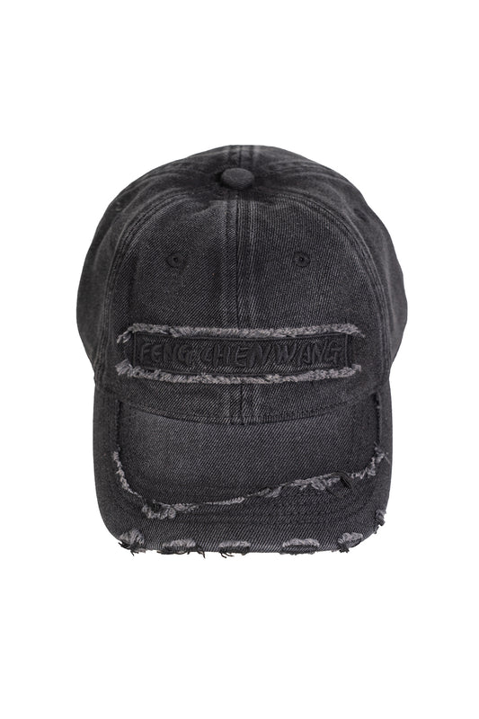 Black Washed Denim Baseball cap