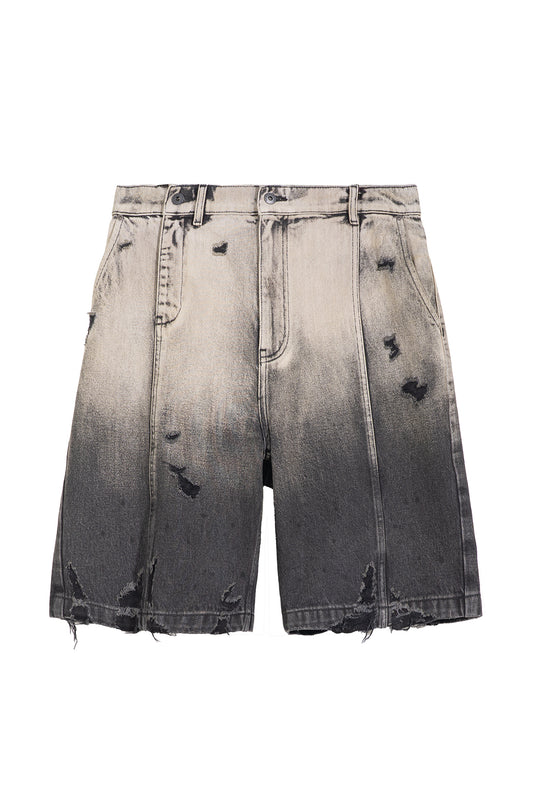 DENIM GRADIENT WASHED SHORTS
