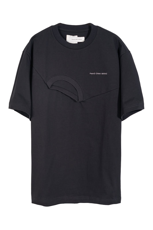 PANELLED COLLAR T-SHIRT