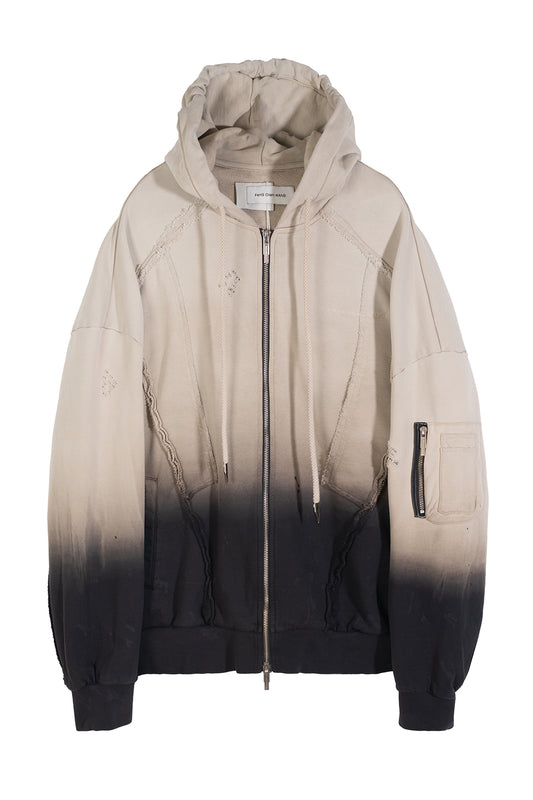 DECONSTRUCTION ZIP HOODIE