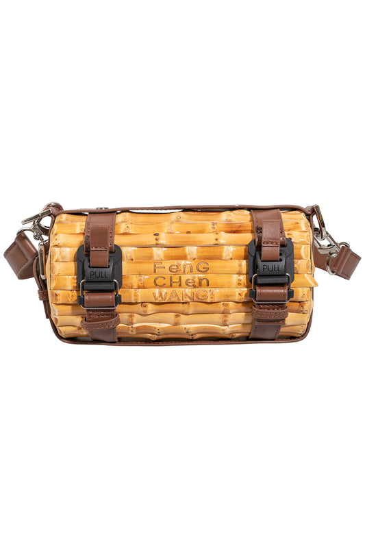 Light color bamboo root cylinder Bamboo Bag