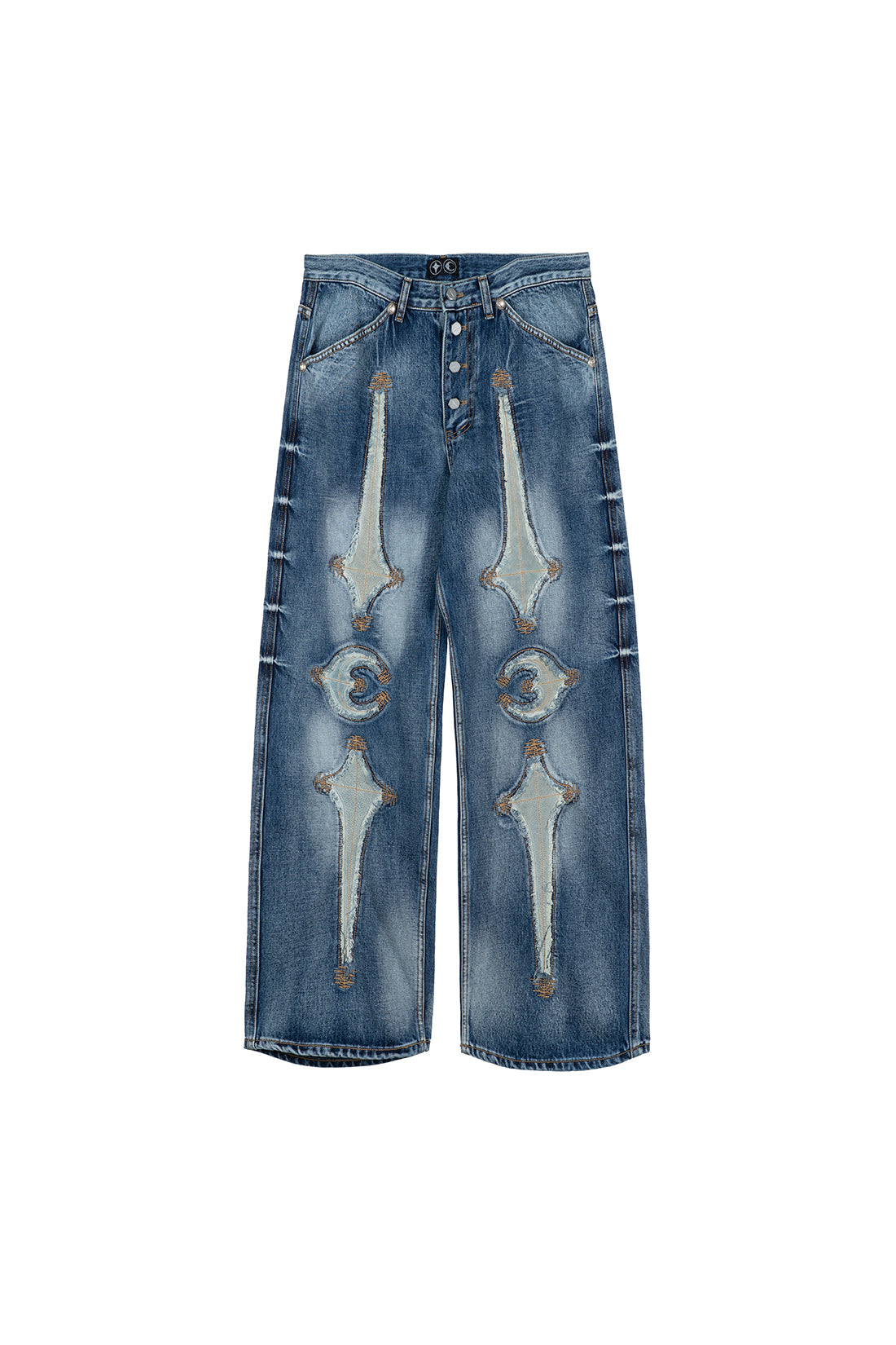 TC Bone Leather Denim Pants