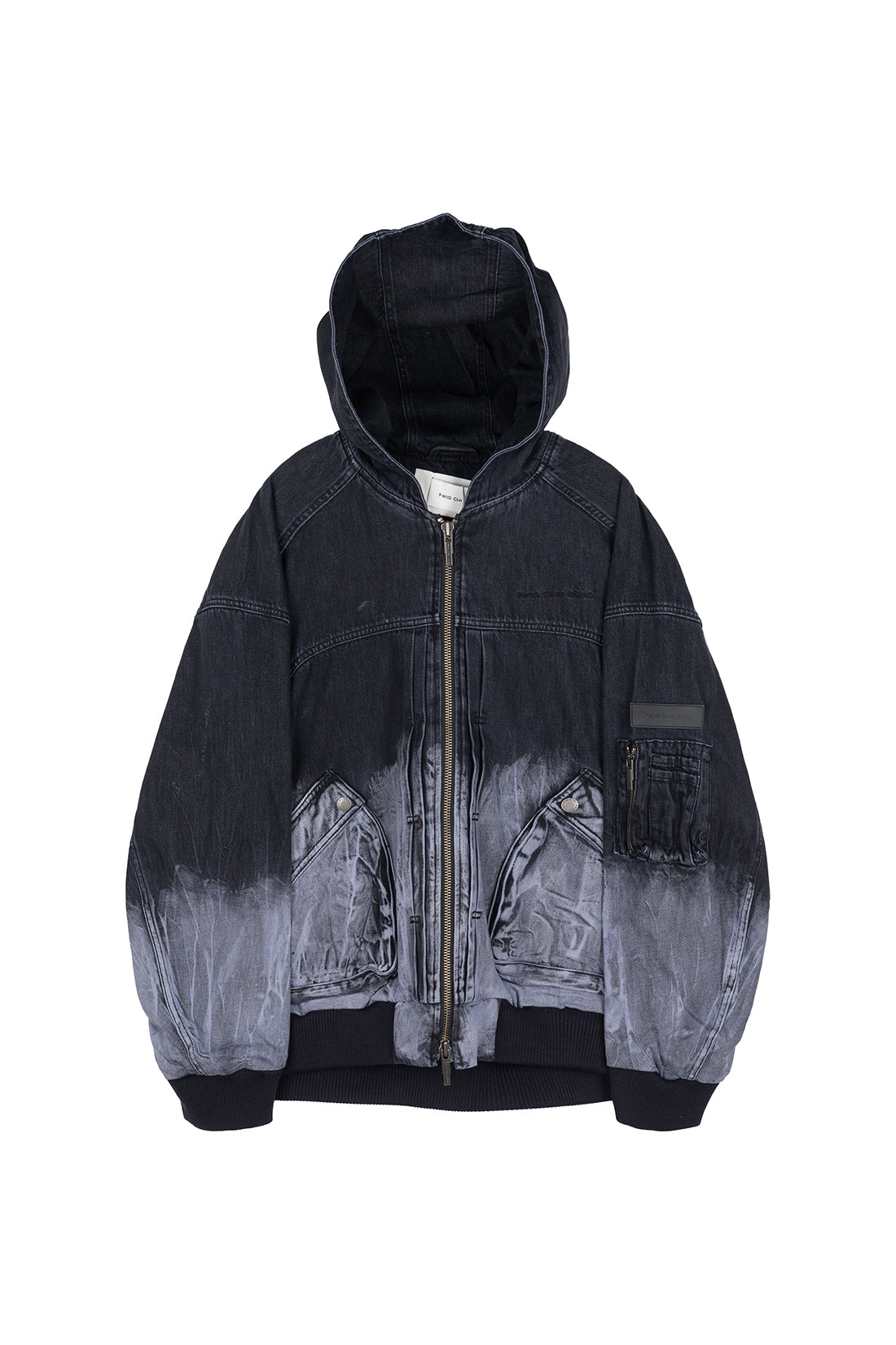 Deconstructed Tie Dye Zip Up Hoodie