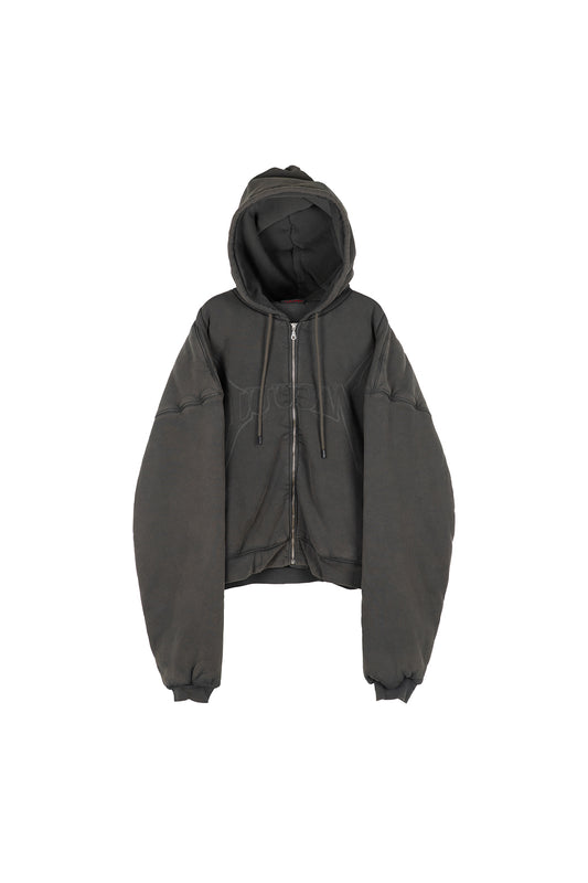 WASHED OUT ZIP UP HOODIE