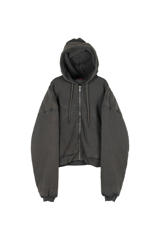 WASHED OUT ZIP UP HOODIE
