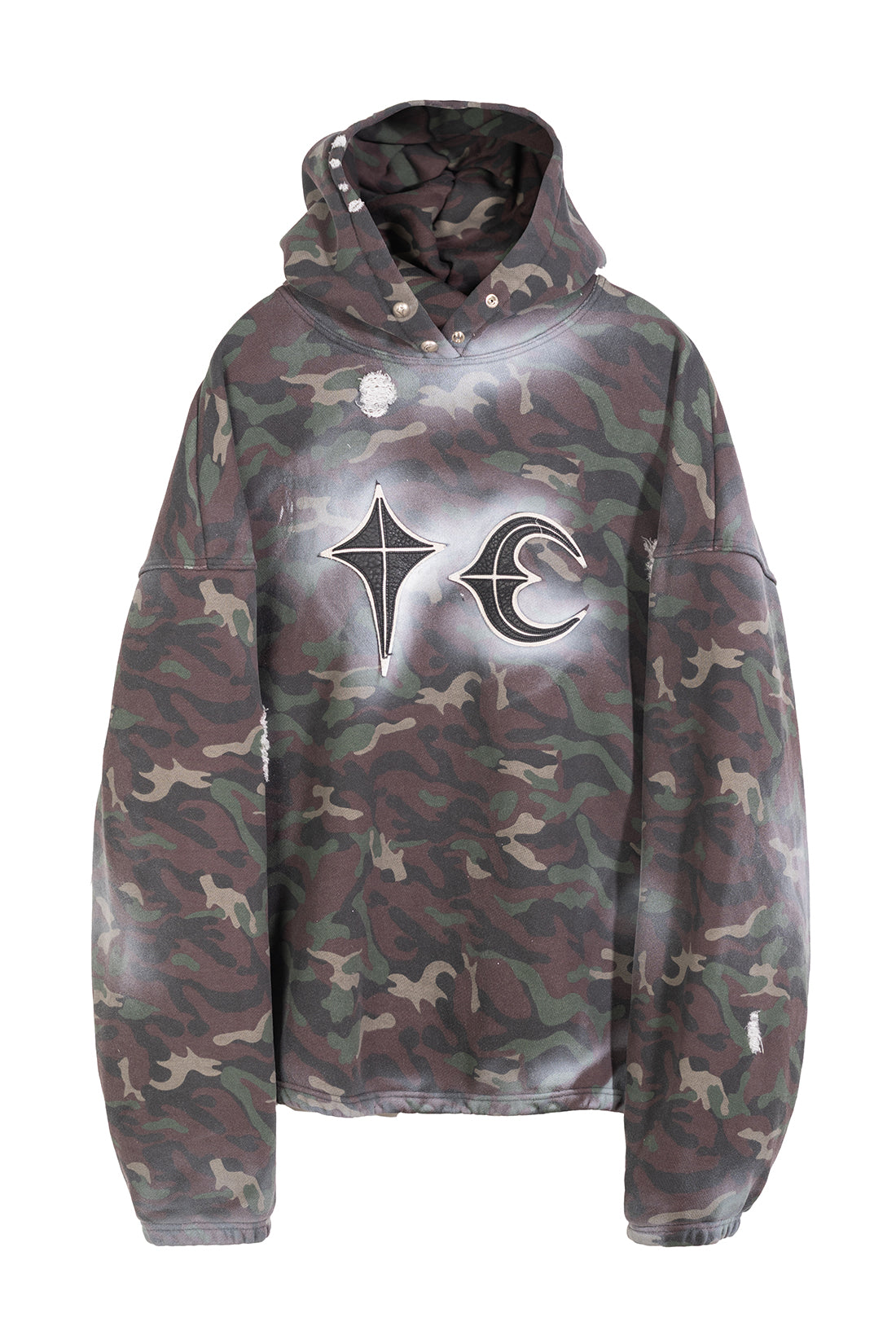 Sprayed Camoflage Rock Hoodie