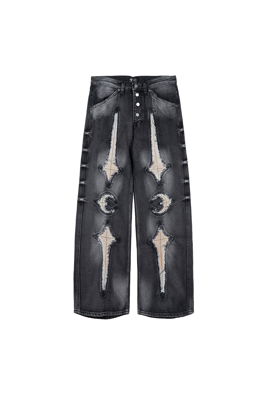 TC Bone Leather Denim Pants