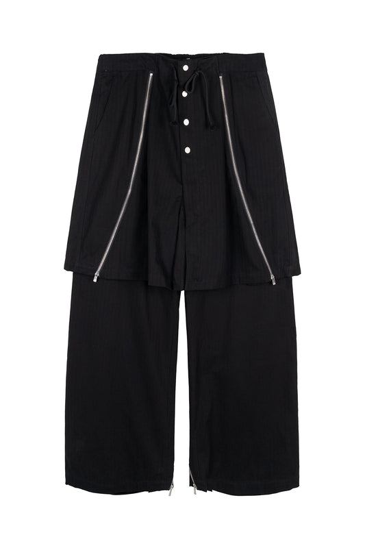 Double Layered Zip Trousers