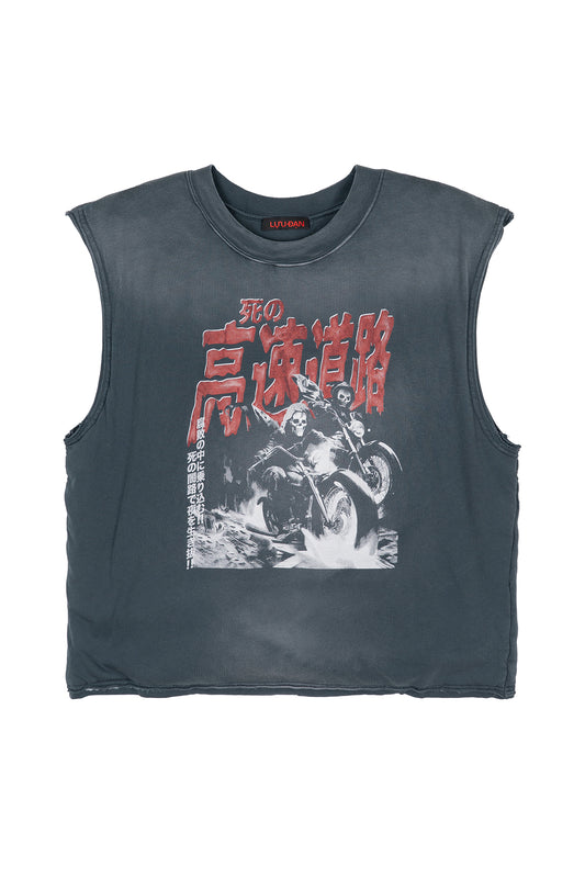 WADDED SLEEVELESS TEE