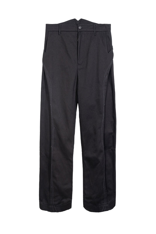Paneled wide denim