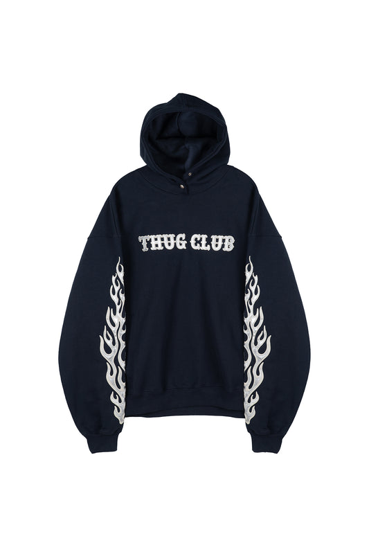 Leather Flame Hoodie