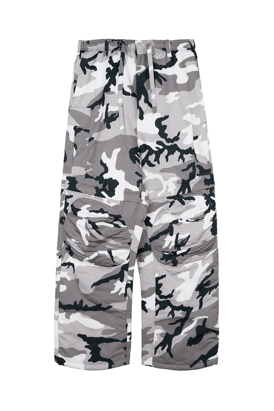 QUILTED CAMO TROUSERS