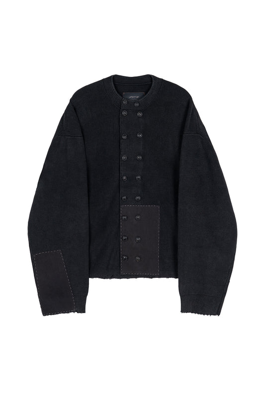 Double Breasted Aged Knit