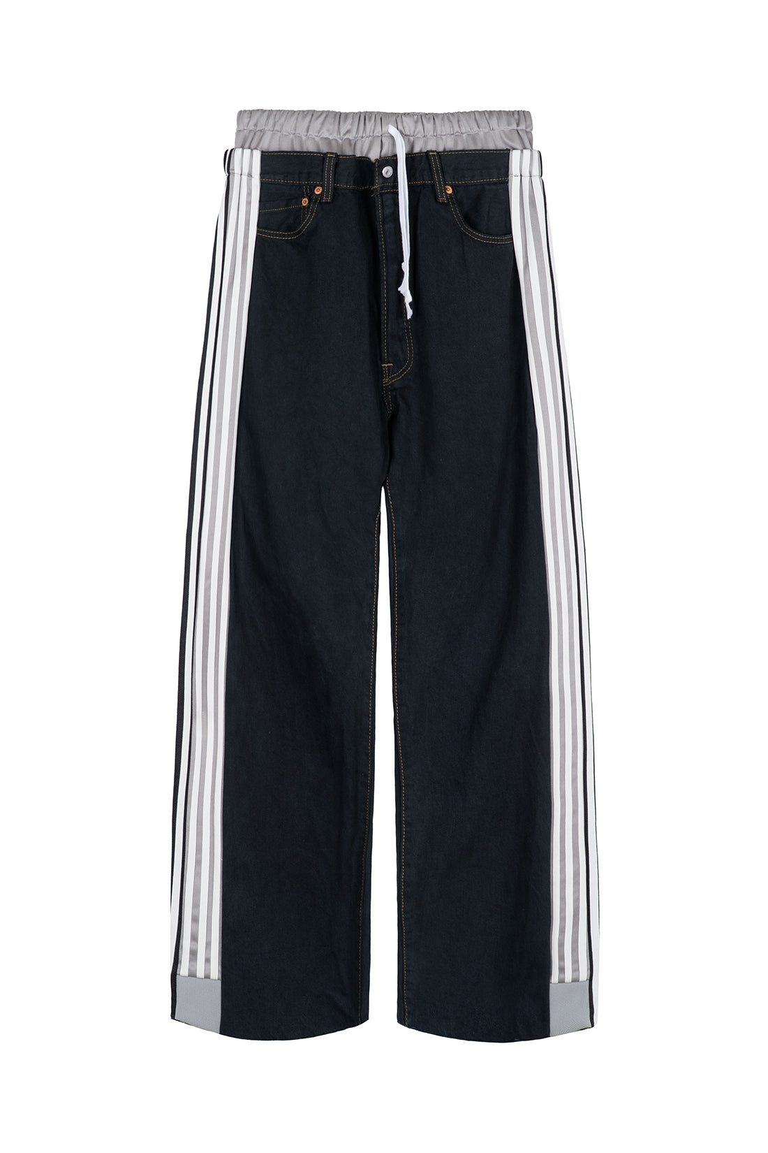 Docking Layered Track Denim Pants