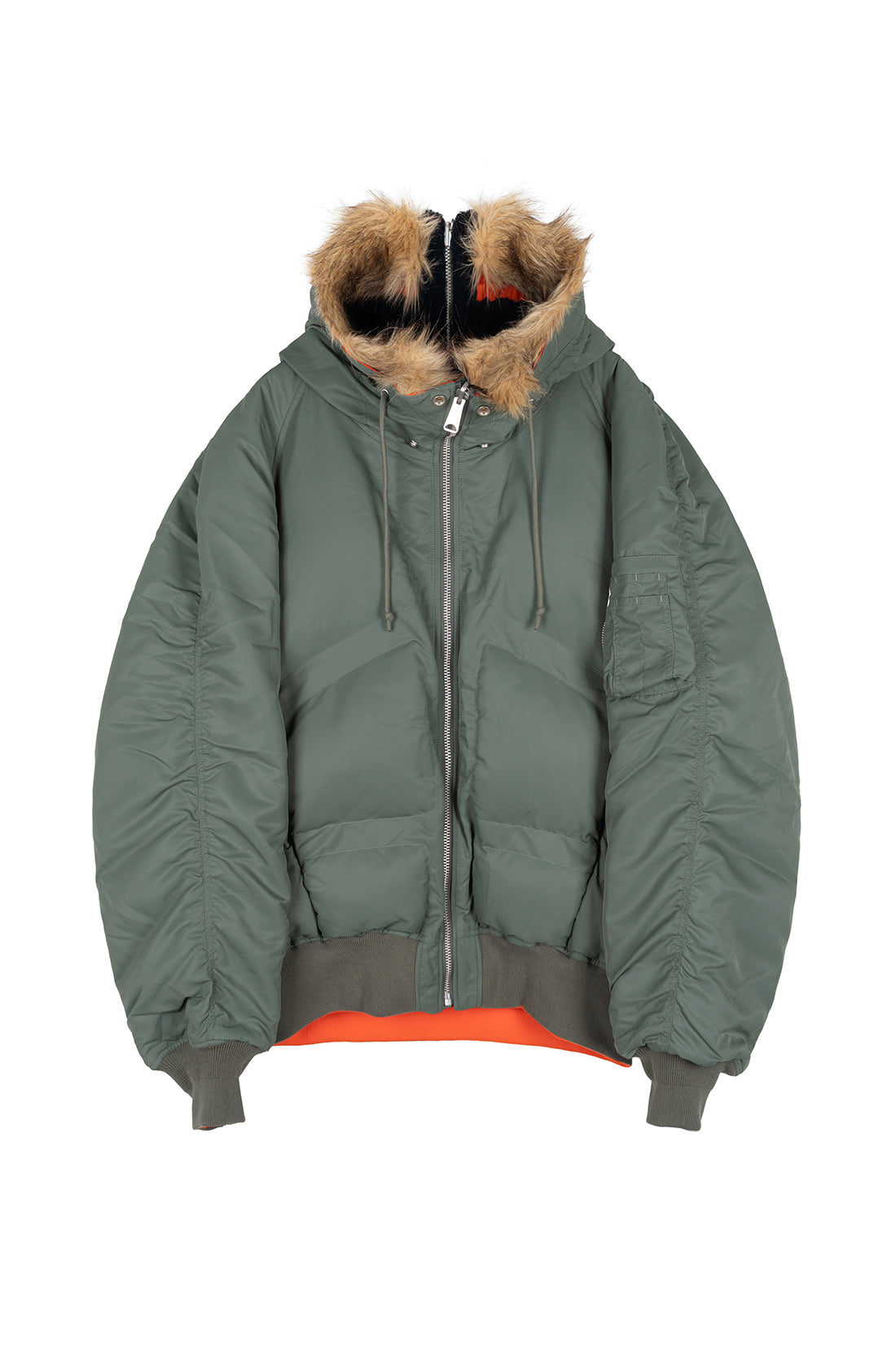 HOODED BOMBER JACKET