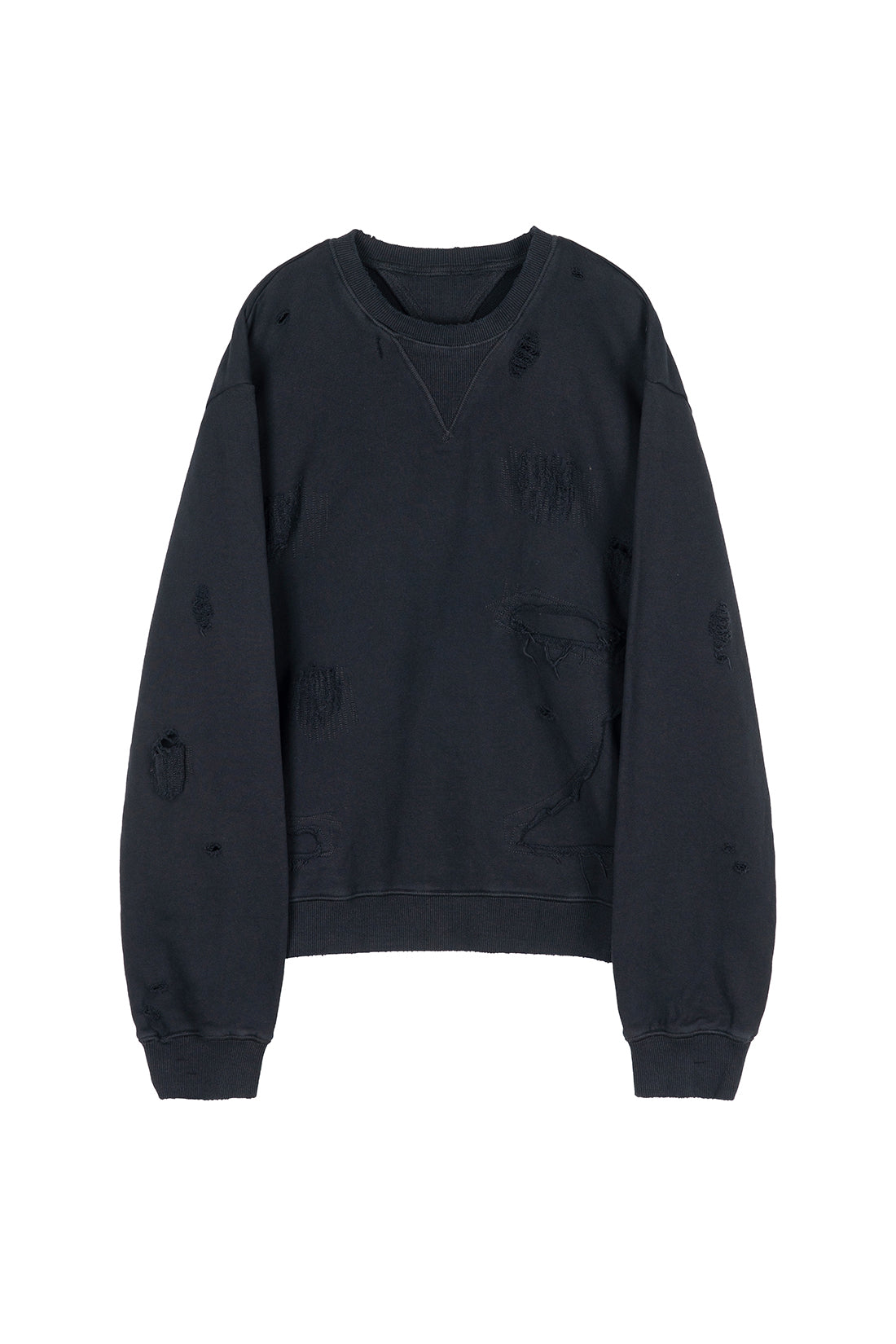 Double V Destroyed Sweater