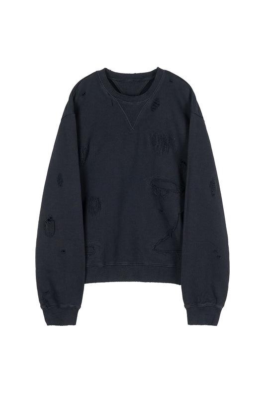 Double V Destroyed Sweater