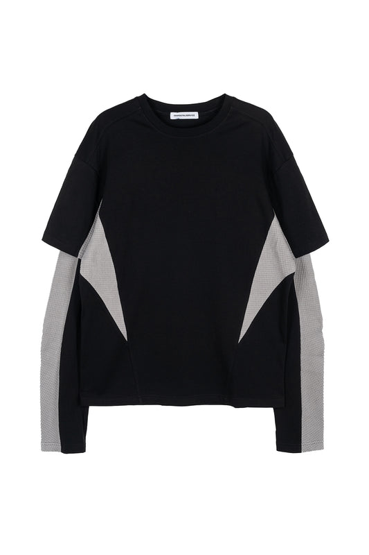Diffraction Knit Layered Longsleeve