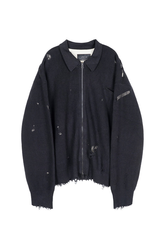 Destroyed Knit Jacket