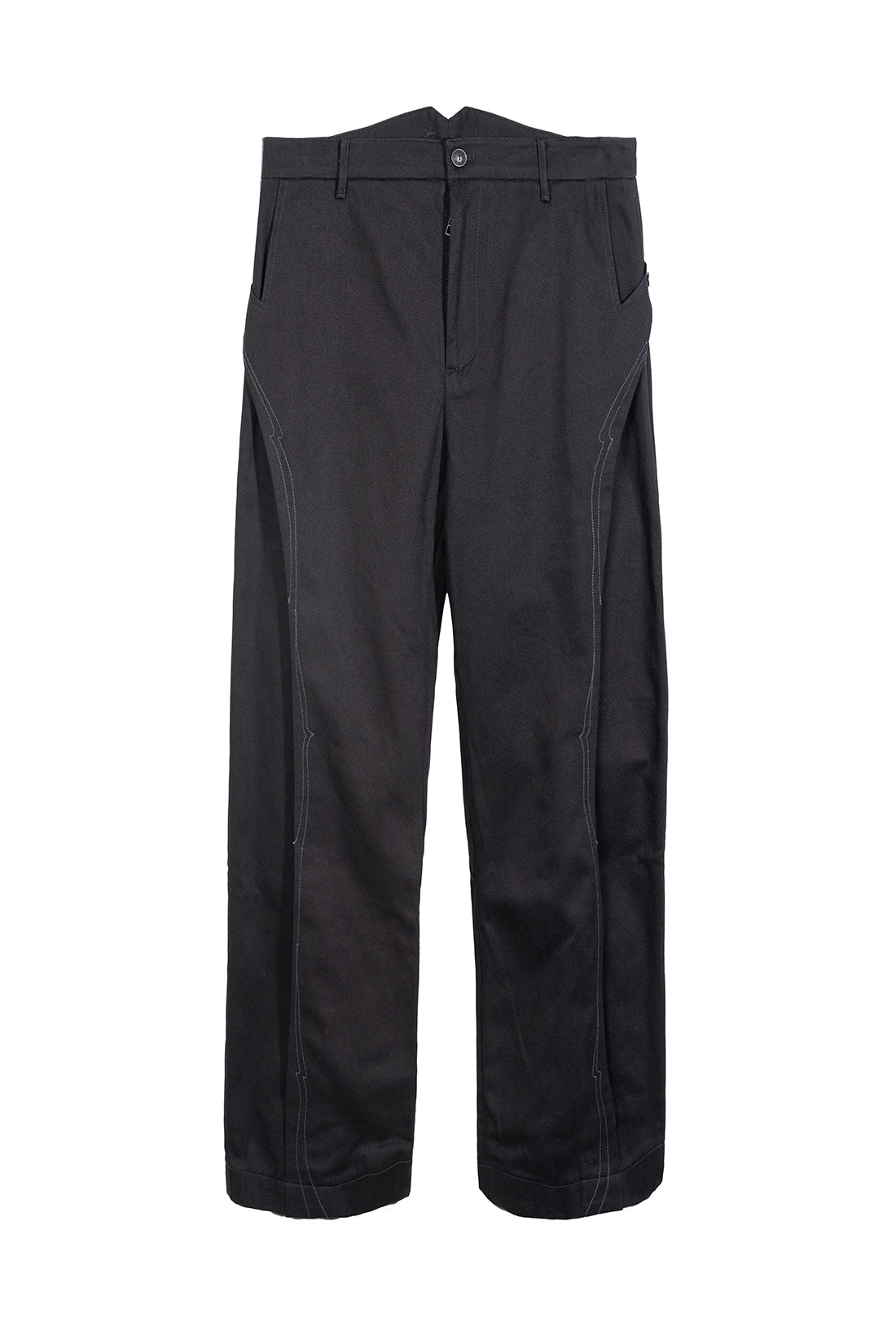 Paneled wide denim