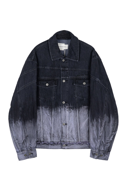 Deconstructed Tie Dye Denim Jacket