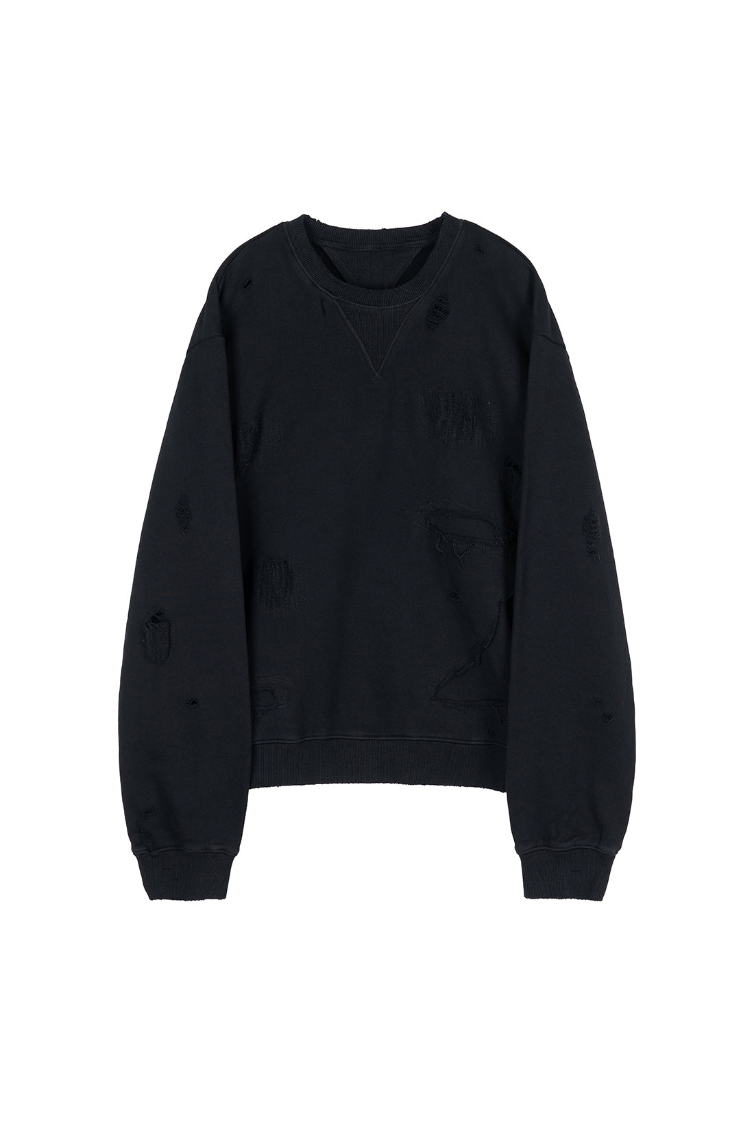 Double V Destroyed Sweater