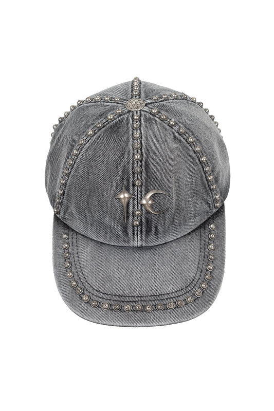 Studded Denim cap