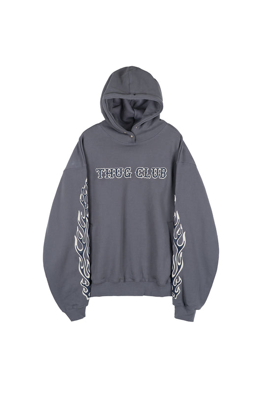 Leather Flame Hoodie